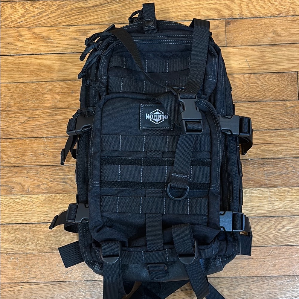 Maxpedition Black Tactical Backpack with MOLLE Straps. NWOT!